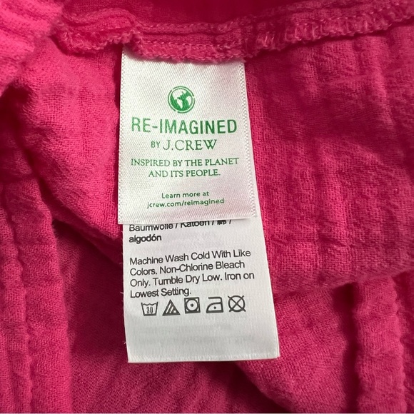 J Crew Crewcuts bright pink gauze button-front top girls blouse size 10 - Picture 6 of 10